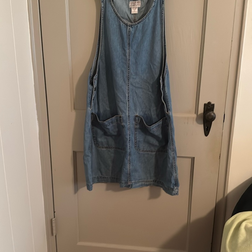 Blue Denim Sleeveless Dress vintage